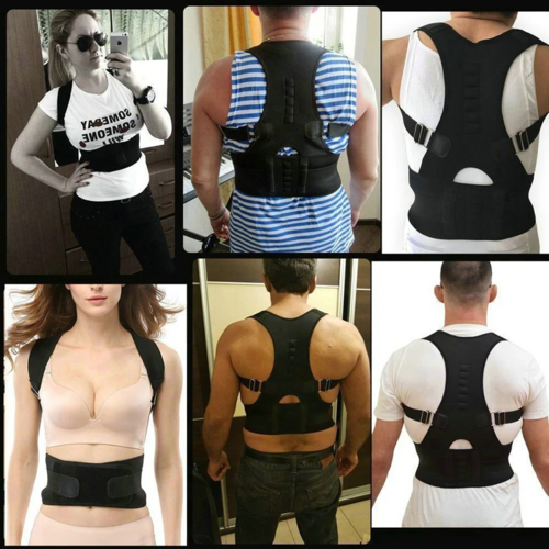 Posture Corrector Support Magnetic Back Shoulder Brace Belt Band